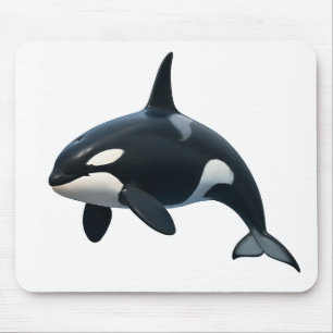 Orca in Motion Mouse Pad