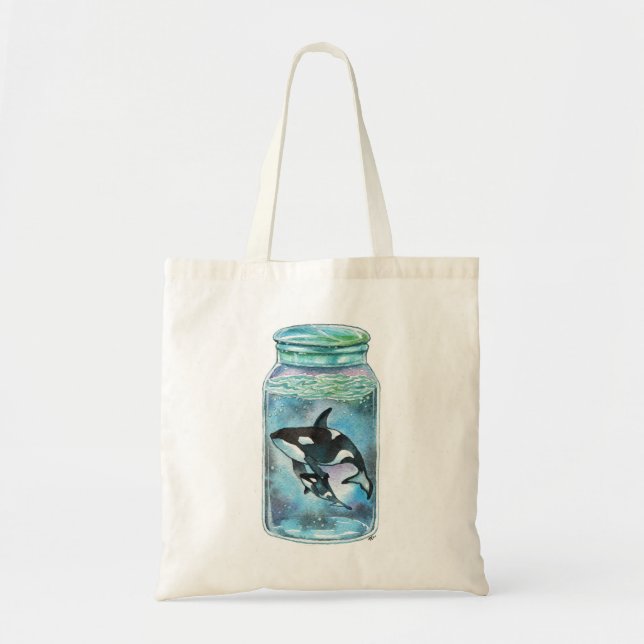 Orca in the Jar Tote Bag (Front)