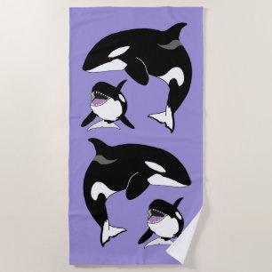 Orca Killer Whale Beach Towel