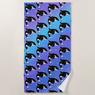 Orca Killer Whale  Beach Towel