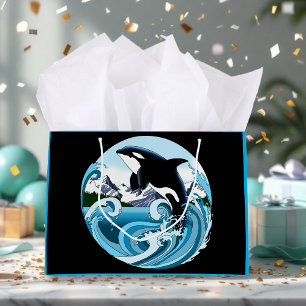 Orca Killer Whale Blue Ocean Large Gift Bag