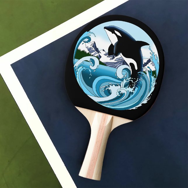 Orca Killer Whale Blue Ocean Ping Pong Paddle (Creator Uploaded)