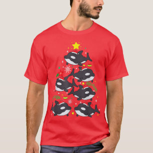 Orca Killer Whale Christmas Ornament Tree Funny Gi T-Shirt