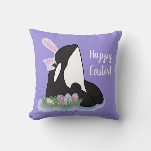Orca Killer Whale Easter  Cushion (Front)