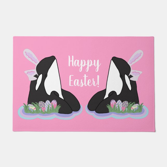 Orca Killer Whale Easter  Doormat (Front)