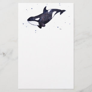 Orca Killer whale illustration Stationery