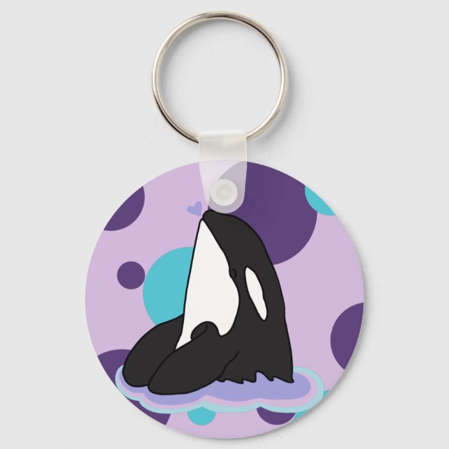 Orca Killer Whale   Key Ring (Front)