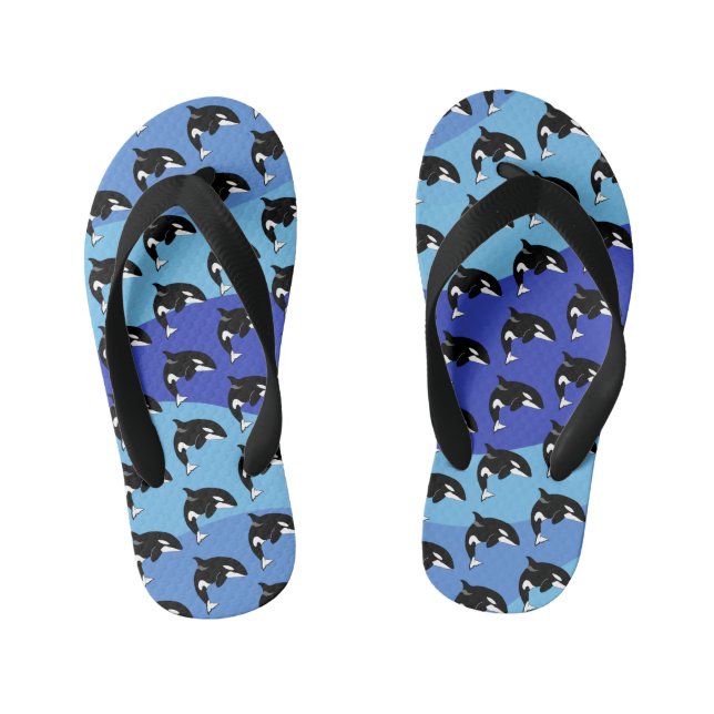 Orca Killer Whale  Kid's Thongs (Footbed)
