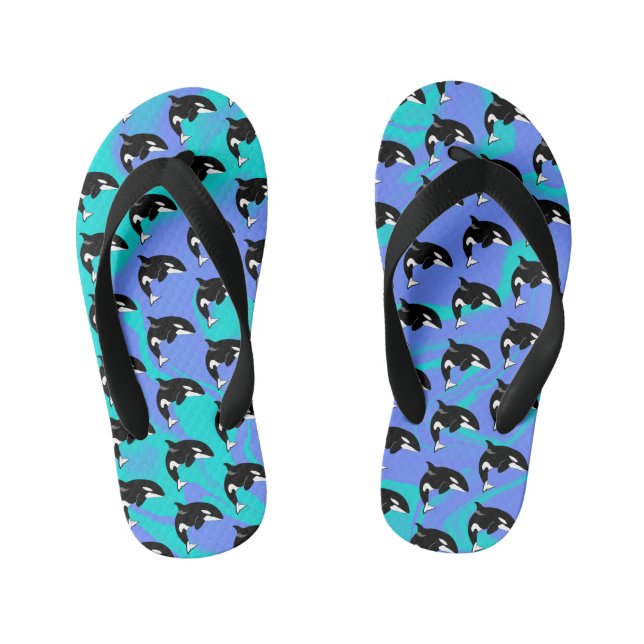 Orca Killer Whale Kid's Thongs (Footbed)