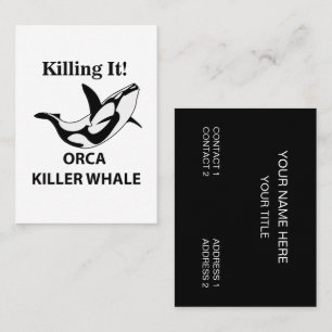 Orca Killer Whale Killing It Funny Business Card