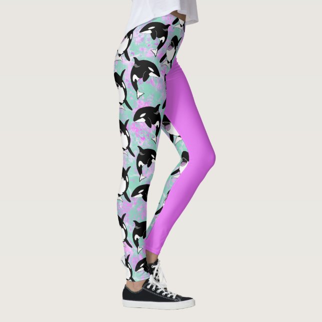 Orca Killer Whale  Leggings (Right)
