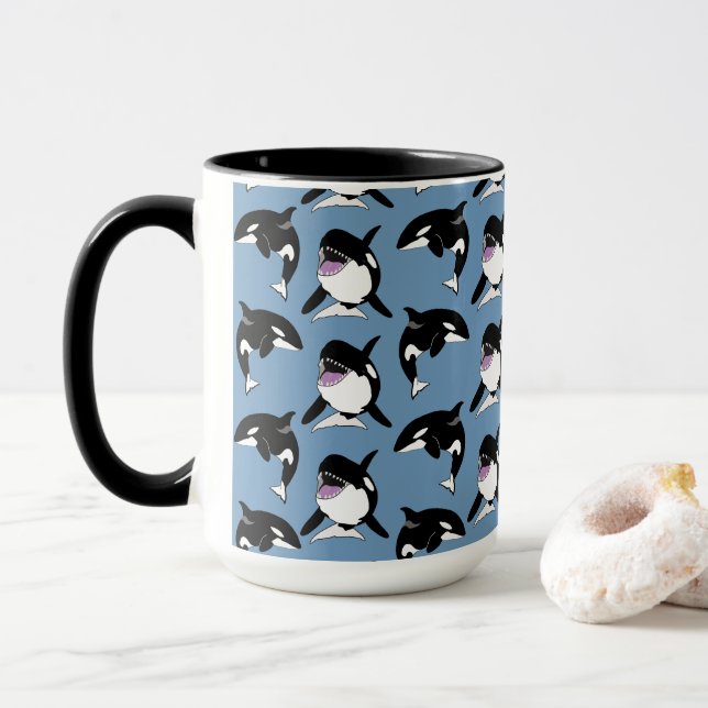 Orca Killer Whale  Mug (With Donut)