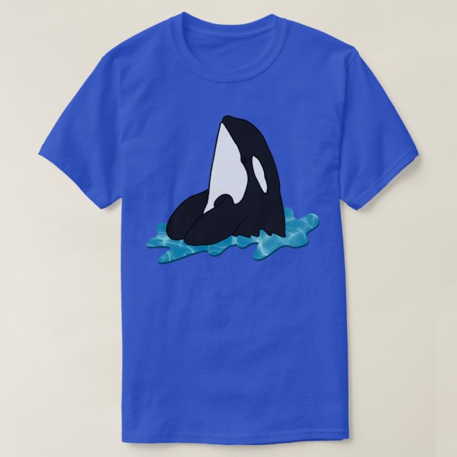 Orca Killer Whale Pattern blue T-Shirt (Design Front)