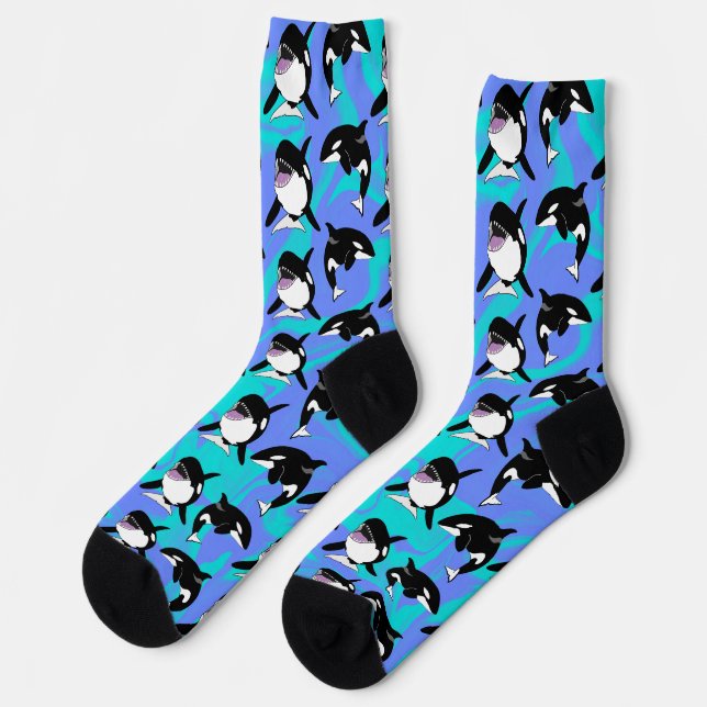 Orca Killer Whale Socks (Left)