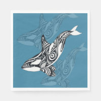 Orca Killer Whale Tlingit Indigo Blue ink