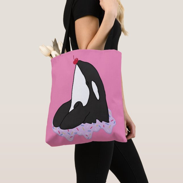 Orca Killer Whale  Tote Bag (Close Up)
