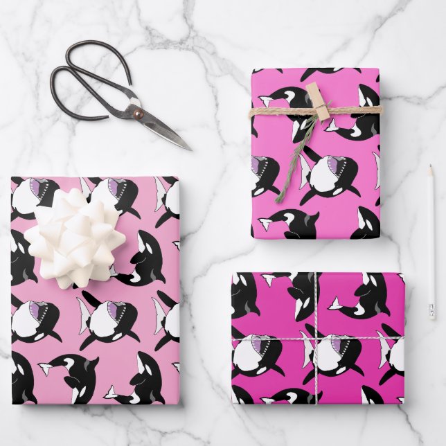 Orca Killer Whale  Wrapping Paper Sheet (Front)