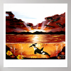 ORCA KILLER WHALES "FIRST BREATH" POSTER