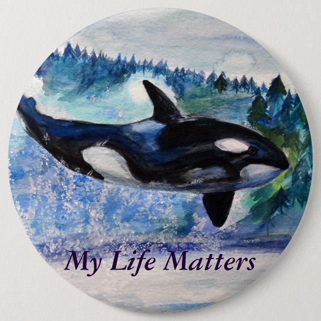 Orca lovers Nature friedly  Badge (Front)
