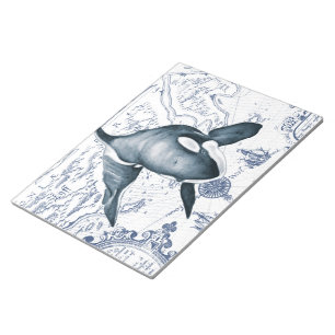 Orca Map Blue Notepad