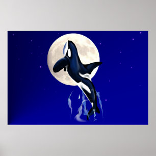 Orca Moon Poster