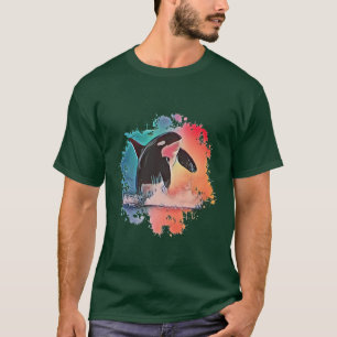 Orca Motif Whale Ocean Predator Design Orcas T-Shirt