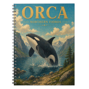 Orca Northern Fjords Watercolor GeoSaga Notebook