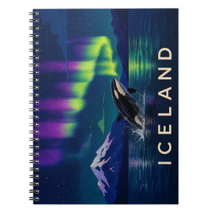 Orca Northern Lights Iceland Aurora Notebook
