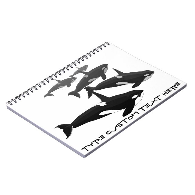 Orca Notebook Personalised Killer Whale Journal (Left Side)