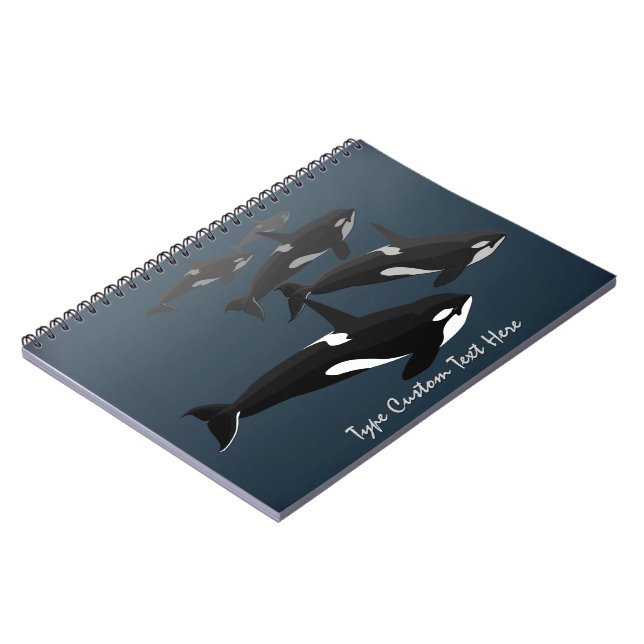 Orca Notebook Personalised Killer Whale Journal (Left Side)