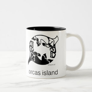 Orca - Orcas Island - Tao Yin Yang - Killer Whale Two-Tone Coffee Mug