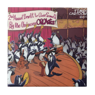 Orca Orchestra Funny Ceramic Tile