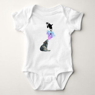 Orca out of the Howl Baby Bodysuit