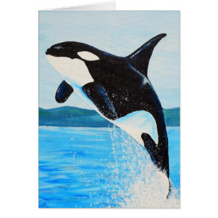 Orca Painting Greeting Card