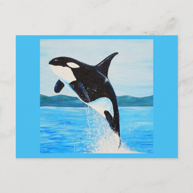 Orca Painting Postcard (Front)