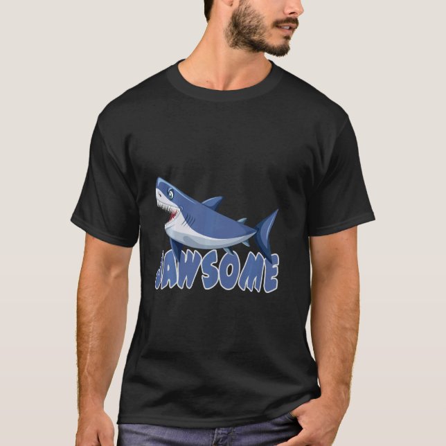 orca plush shark shark women shark mouth Long Slee T-Shirt (Front)