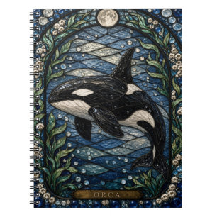 Orca Polar Strait Illumina Stained Glass Notebook