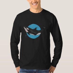 Orca Retro Art Killer Whale T-Shirt