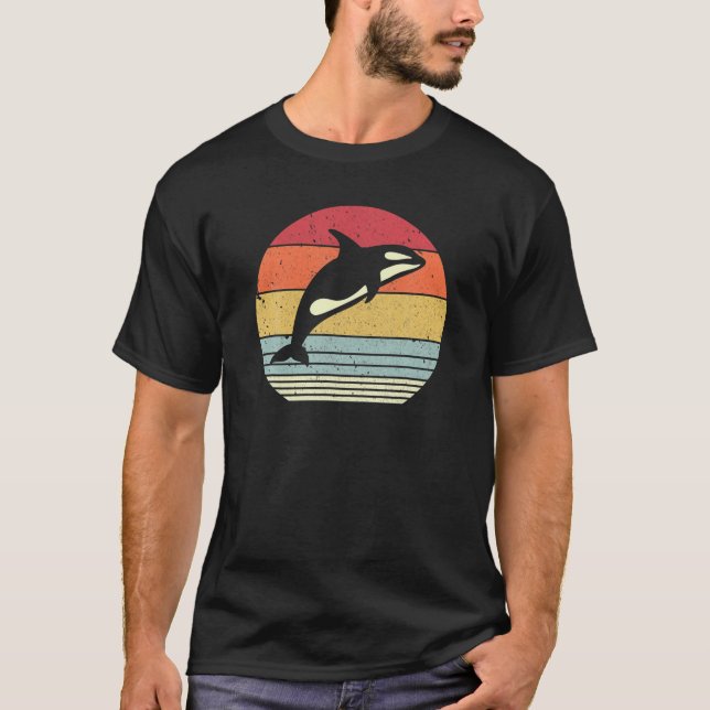 Orca . Retro Style T-Shirt (Front)