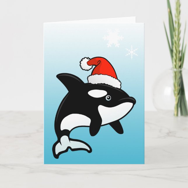 Orca Santa Holiday Card (Front)