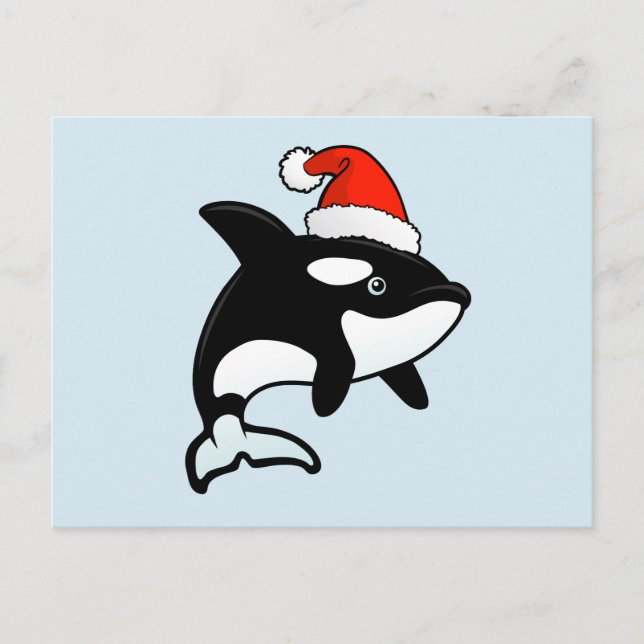 Orca Santa Holiday Postcard (Front)