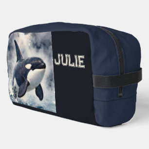  Orca Stormy waves, Personalized Dopp Kit
