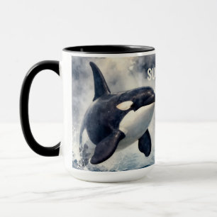 Orca Stormy waves Personalized Mug