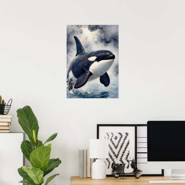 Orca Stormy waves, Poster (Home Office)
