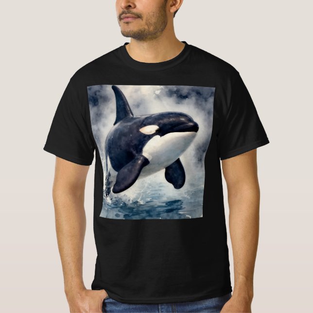 Orca Stormy waves T-Shirt (Front)