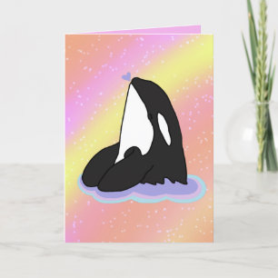 Orca Valentines Day Thank You Card