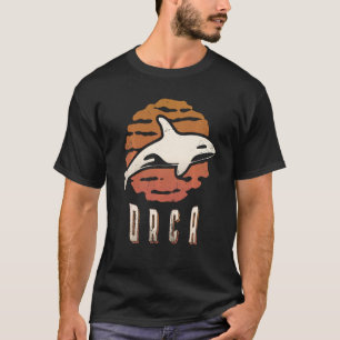 Orca Vintage Retro Classic Animal Sunset Swea T-Shirt