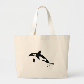 orca wal dolphin delphin schwertwal whale large tote bag