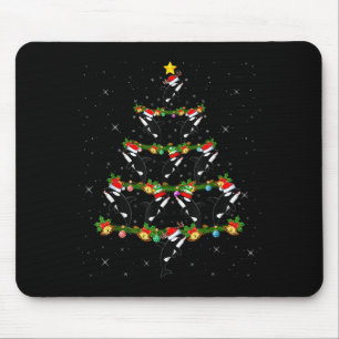 Orca Whale Christmas Tree Lights Santa Funny Sea A Mouse Pad