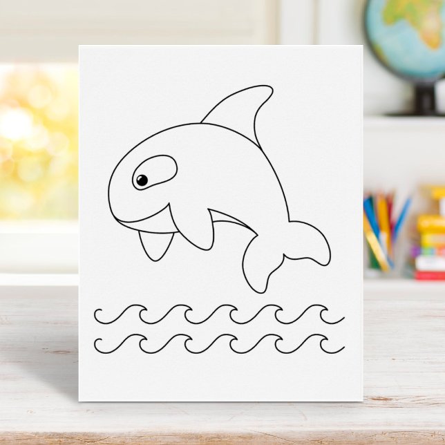 Orca Whale Colouring Page Poster (Creator Uploaded)